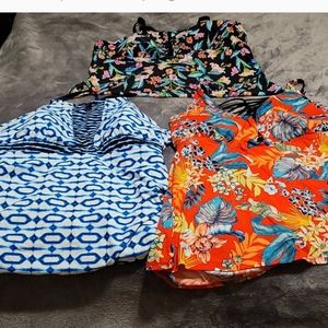 3 swim tops plus 2 black swim shorts 3X